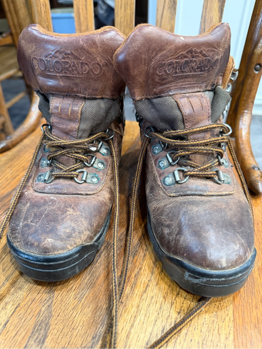 Vintage Colorado Brown Leather Hiking Boots Gorpcore